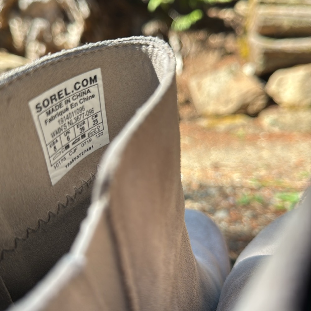 Sorel Joan of Arctic Suede wedge bootie 8 tan - Picture 4 of 5